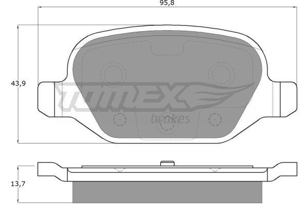 TOMEX BRAKES Bremžu uzliku kompl., Disku bremzes TX 12-701